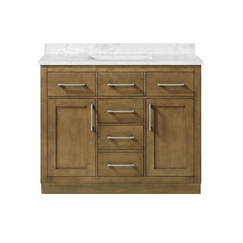 Athea Bathroom Vanity with White Engineered Marble Top