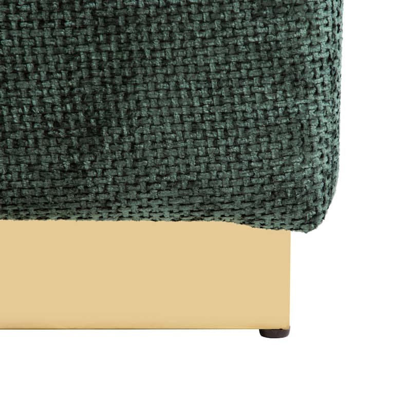 Furniture of America Dashiell Modern 15-inch Chenille Cube Storage Ottoman