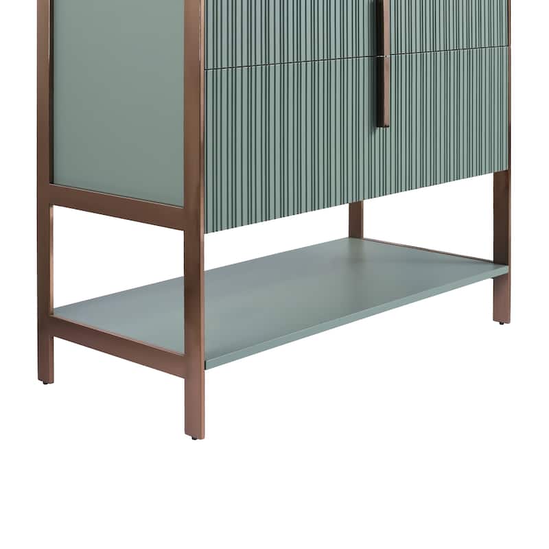 Fine Fixtures Serenity Modern Bathroom Vanity with White Gel Acrylic Top