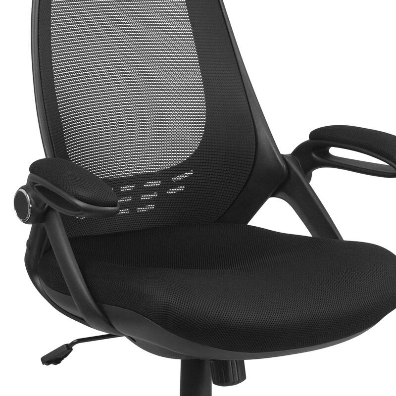 High Back Mesh Executive Swivel Office Chair with Flip-Up Arms