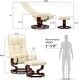 preview thumbnail 32 of 35, MCombo Set of 2 Swivel Recliner Chair with Wood Base and Ottoman
