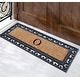 preview thumbnail 188 of 187, Non Slip Coir Low Profile Myla Monogrammed Entry Doormat, 17.7"x47.25"