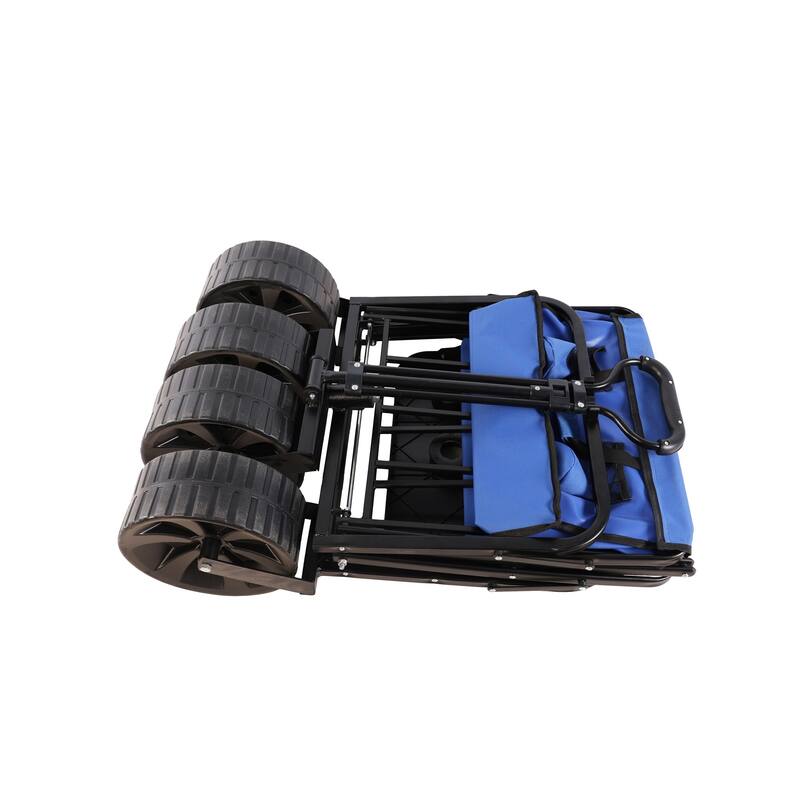 Foldable Garden Utility Cart with 360° Rotating Wheels, Supports 150 lbs