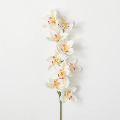 Sullivans Artificial White Cymbidium Orchid Stem
