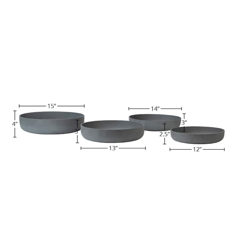 Falcon Lightweight Concrete Decorative Bowl (Set of 4)