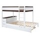preview thumbnail 15 of 16, Full-Over-Full Bunk Bed with Twin size Trundle, Storage and Desk,with 2 USB and 2 three-holes Plugs