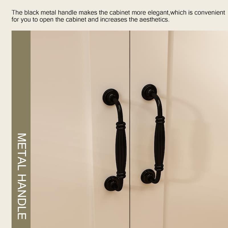 2 Piece Modular Closet Storage Set with Floor and Wall Cabinets Pantry