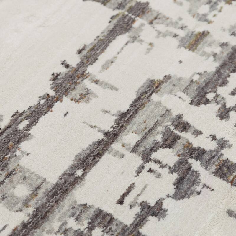 Alora Decor Cara Transitional Ivory/Gray Recycled Polyester Area Rug