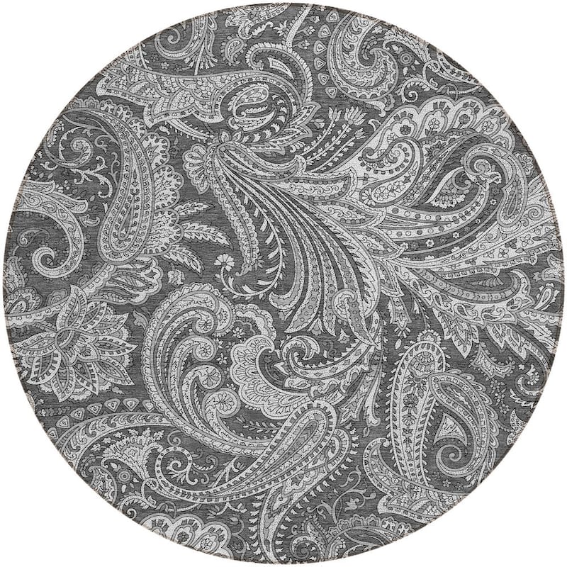 HomeRoots Paisley Transitional Rectangle Outdoor Rug