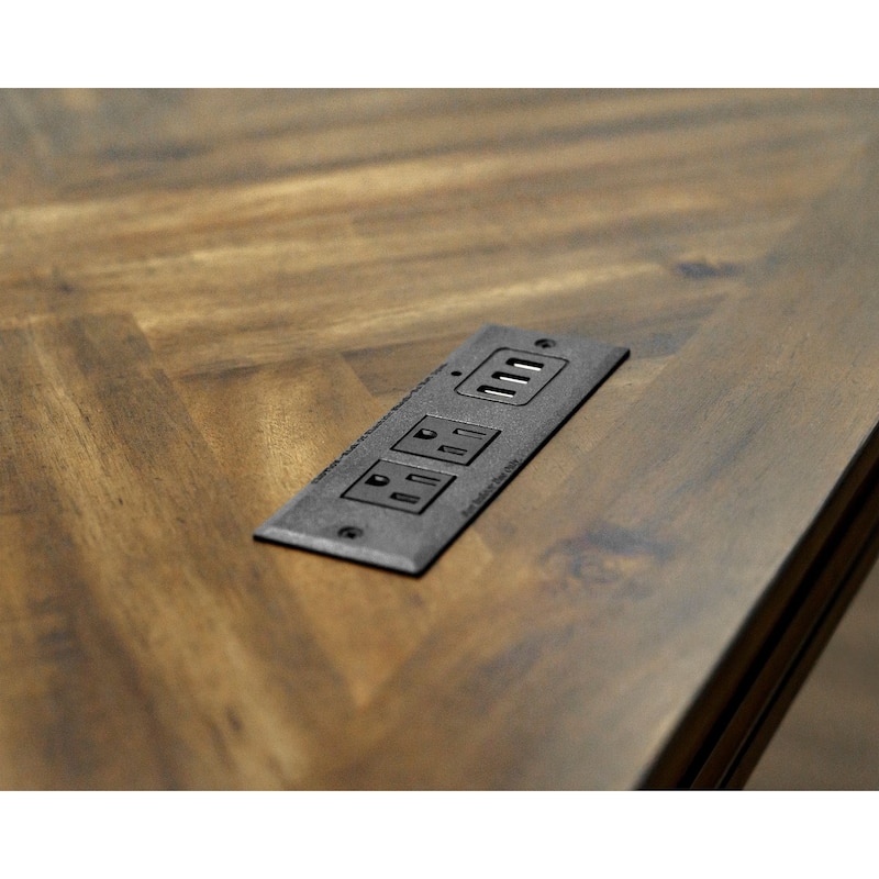 Traditional Wood Writing Desk, Office Desk, Storage Table, Brown