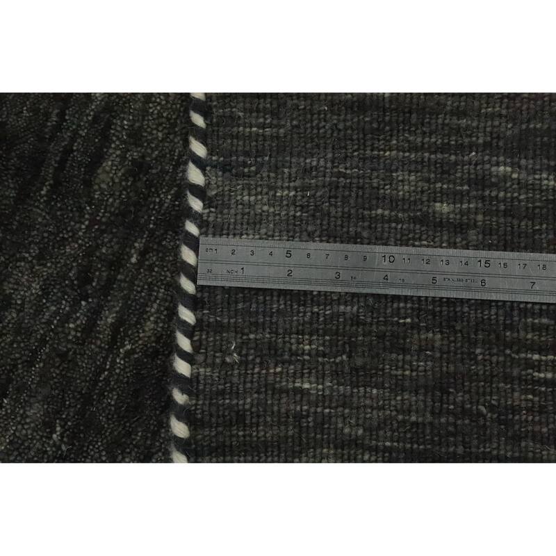 Hand Knotted Oriental 100% Wool Carpet Tribal Animal Pictorial Greys & Charcoal Gabbeh Area Rug - 11' 4'' X 8' 10''