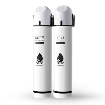 PureDrop PDR-16KUF2 0.01 μm Ultra Filtration Under Sink Water Filter, 16K Gallon, 2-Stage, Reduces Chlorine, Bad Taste & Odor