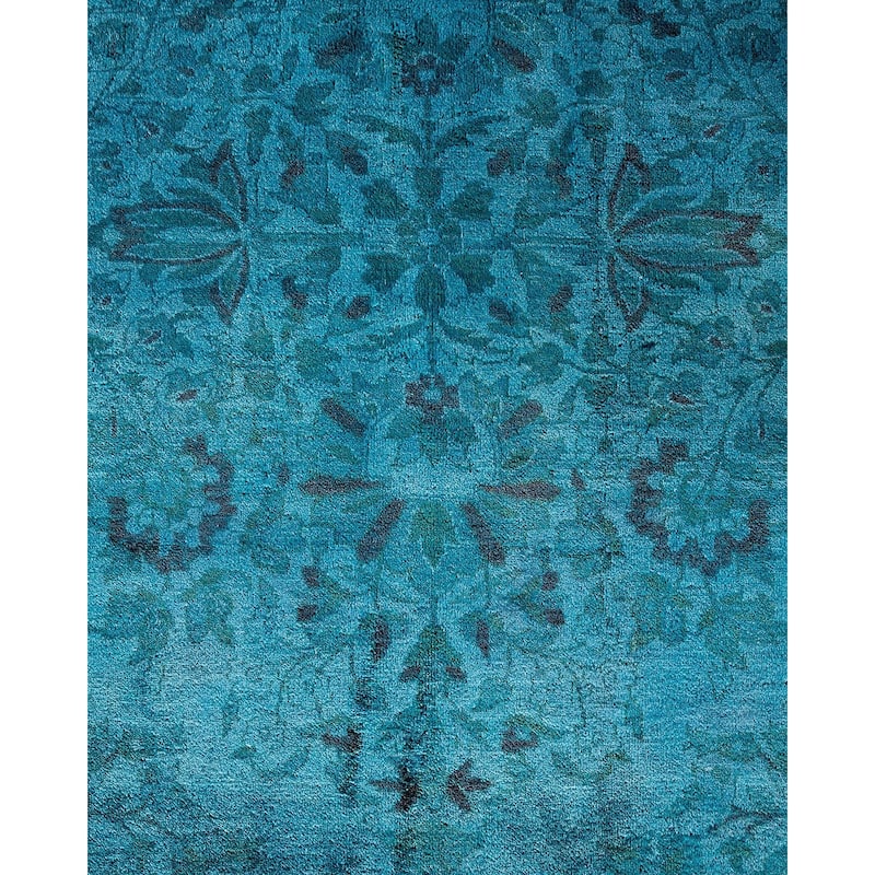 Fine Vibrance, One-of-a-Kind Hand-Knotted Area Rug - Gray, 9' 2" x 11' 10" - 9' 2" x 11' 10"