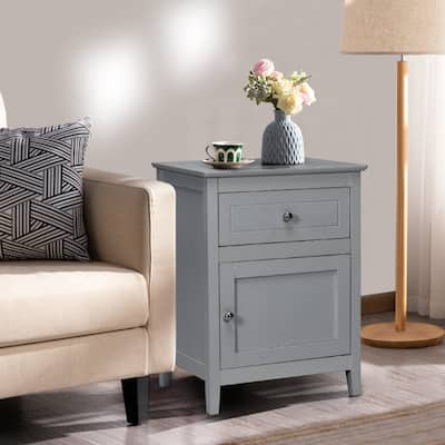 Beechwood Nightstand Accent End Table - 19" x 15" x 25" (L×W×H)