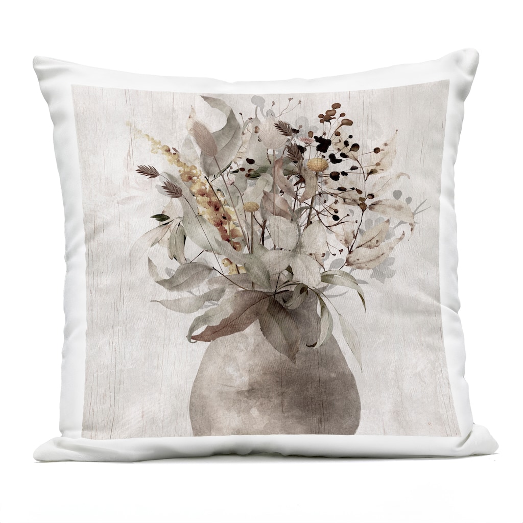 Stupell Rustic Country Herb Vase Printed Outdoor Throw Pillow Design by Val Rhodes
