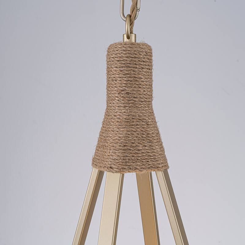 Dawana 1-Light Modern Pendant Light with Jute Accents - 27 in. Tall