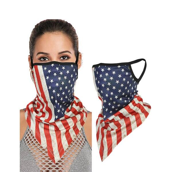 Face Bandana Neck Gaiter With Ear Loops Reusable Triangle Mask Scarf Cycle Balaclava For Women Men Overstock