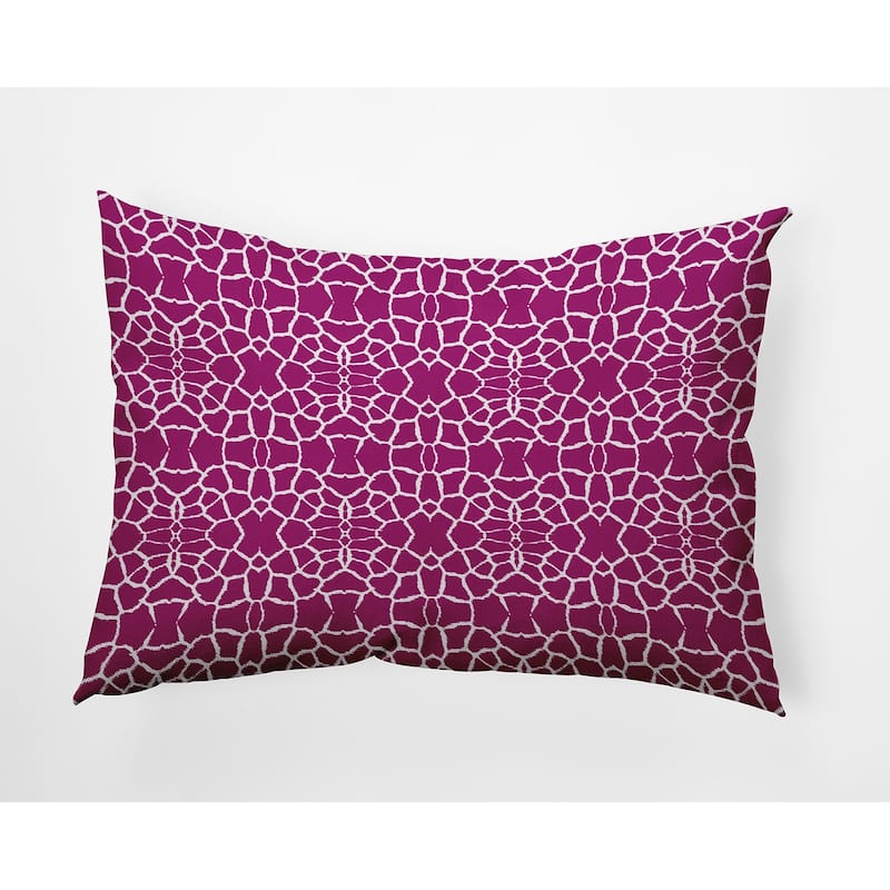 Tiny Giraffe Pattern Indoor/Outdoor Throw Pillow - Bright Pink - 14" x 20"