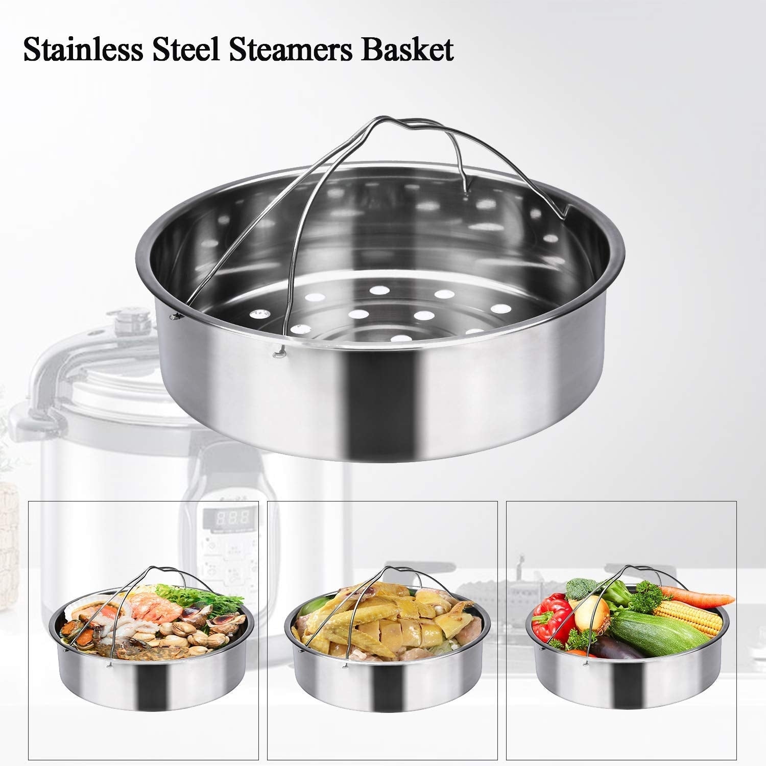 Steamer Basket for Instant Pot Accessories 6 Qt or 8 Quart - 2