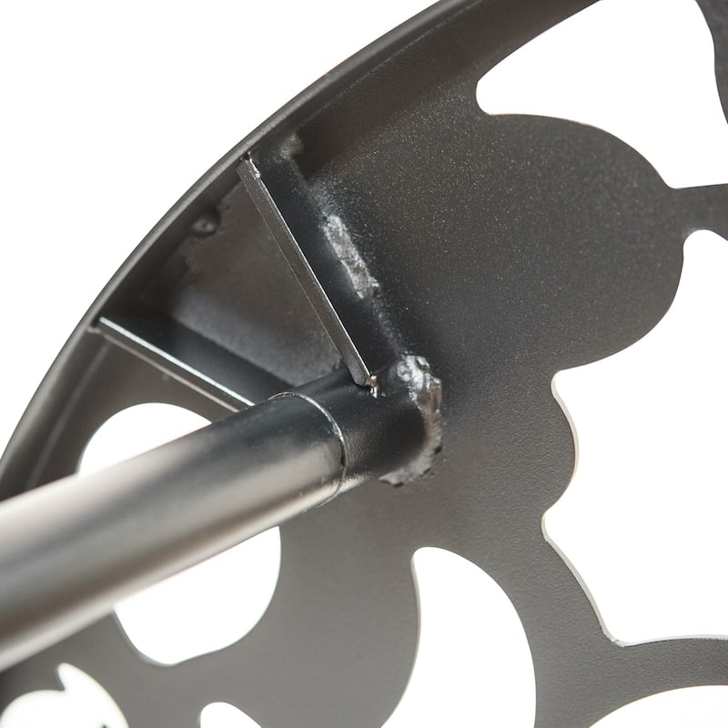 LeisureMod Devon Round Glass Top Aluminum Base Outdoor Side Table - 23 x 23