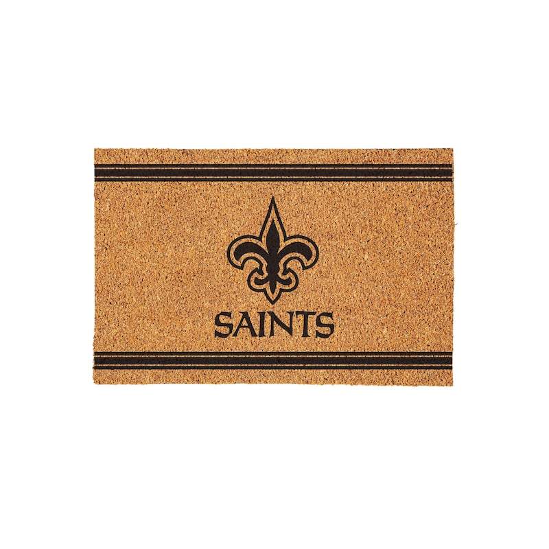 New Orleans Saints Monochrome Indoor/Outdoor Coir Door Mat