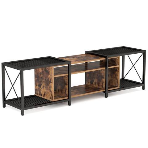 TV Stand for TVs up to 85 Inch, 3-Tier TV Console Table with Storage Shelves