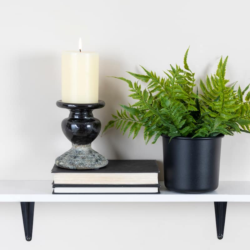 Sculptural Terracotta Pillar Candle Holder
