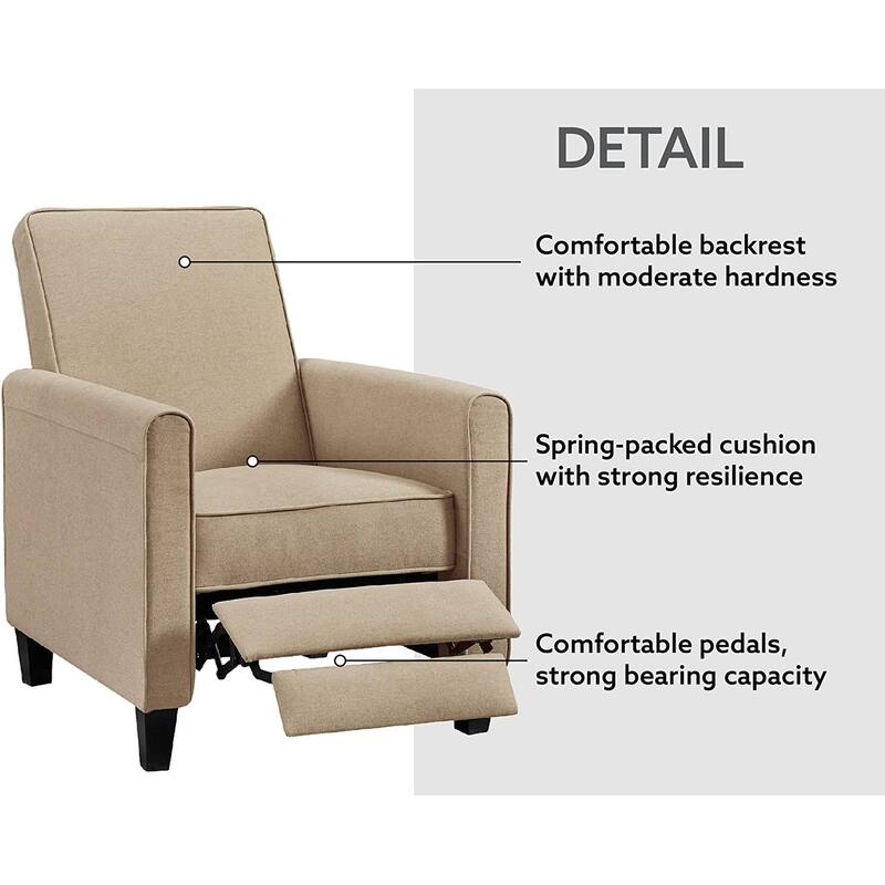 Landon Pushback Recliner Chairs Reclining Chair Home Theater Recliner Small Recliners for Small Spaces with Adjustable Footrest