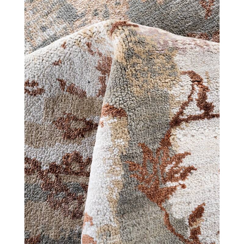 Ikat One-of-a-Kind Hand-Knotted Area Rug, Beige - 8' 1" x 10' 0"