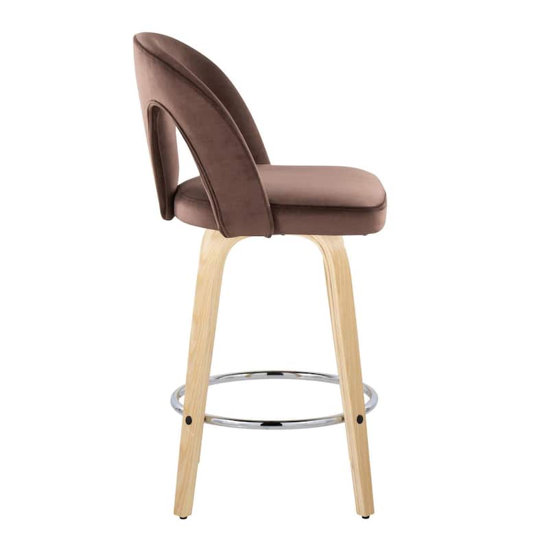 Ava Upholstered 26" Fixed-Height Counter Stool - Set of 2