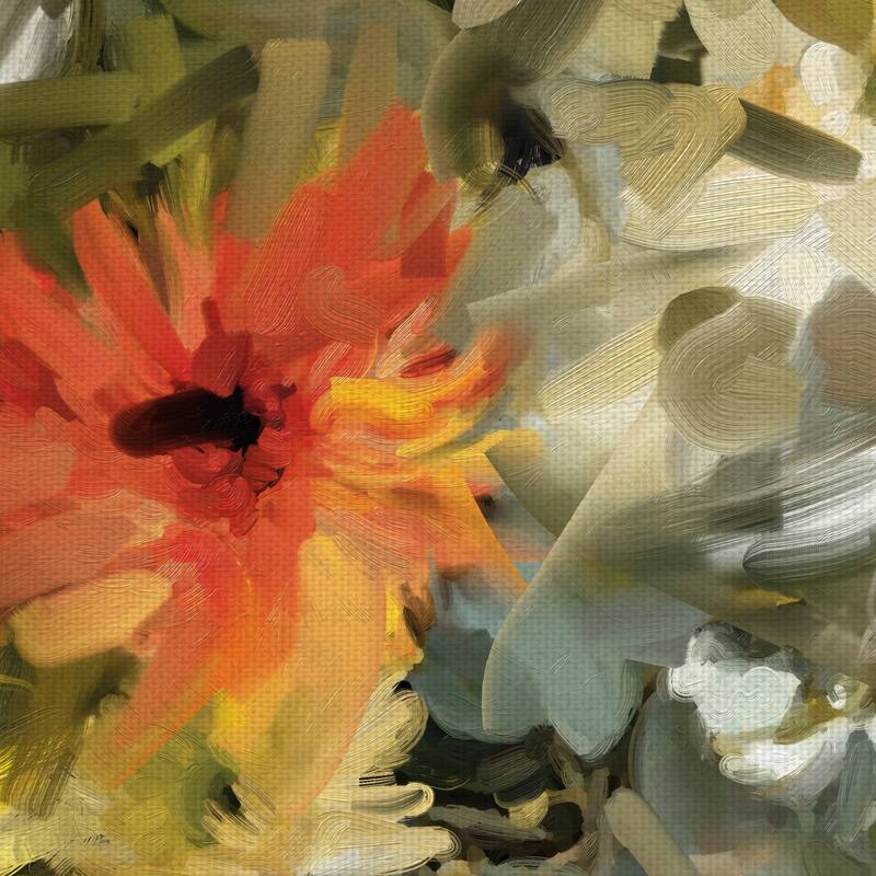Mason Jar Flowers by Studio Arts Canvas Art Print