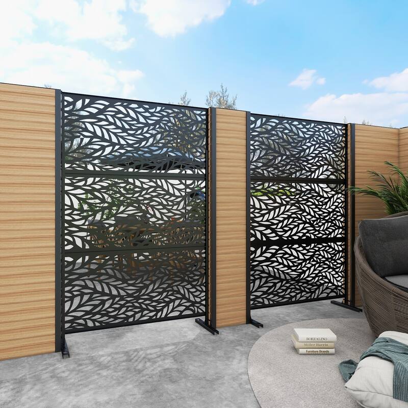 2Set Patio Outdoor Privacy Metal Screens and Panels