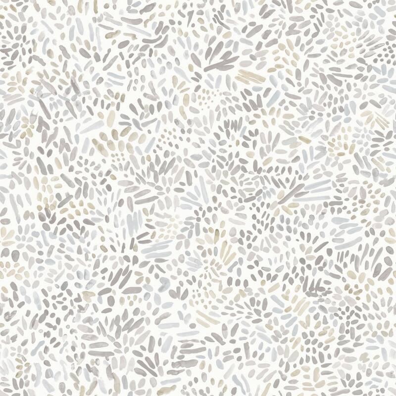 Tempaper Brushstroke Garden Peel and Stick Wallpaper - 28 sq. ft. - Stone Grey