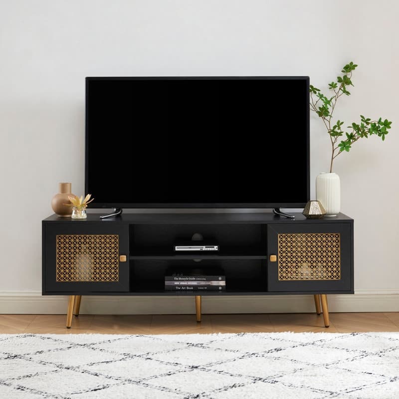 59 Inch TV Stand for 65'' TV, Classic Entertainment Center Media Console - 59"Wx15.5"Dx 20.9"H