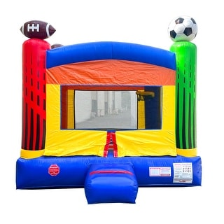 Pogo Bounce House Crossover Kids Inflatable Bounce House with Blower, Deluxe Sports Jumper