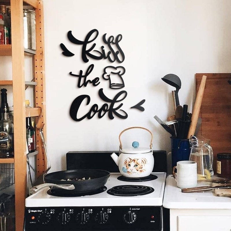 Kiss The Cook Metal Wall Decor