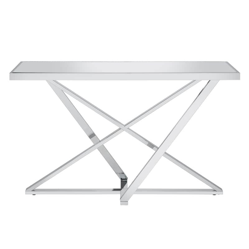 Marchat Glam Chrome 47-inch Mirror Top Sofa Table by Furniture of America