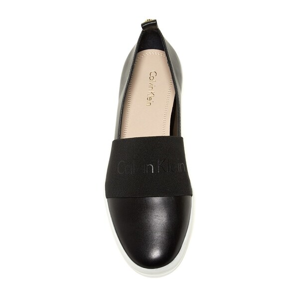 calvin klein black women's loafers