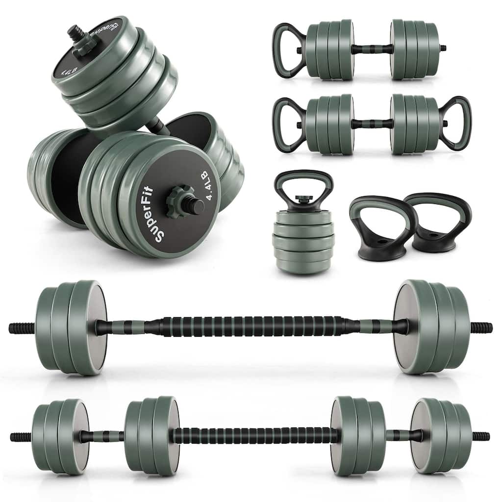 SuperFit 4 in 1 Adjustable Weight Dumbbell Set 92lbs Free Weight Set - See Details