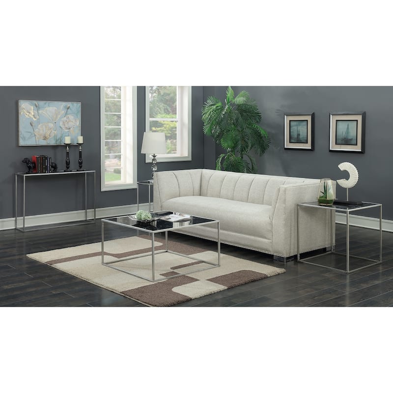 Round End Table - Faux Marble Accent Table, Modern Living Room Table, Easy Assembly, Multiple Finishes - 24.5