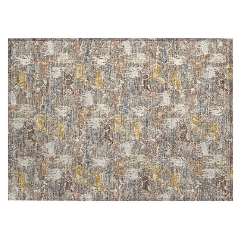 Machine Washable Indoor/ Outdoor Horse Herd Chantille Rug