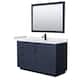 Option Dark Blue, Black Trim, White Cultured Marble Top