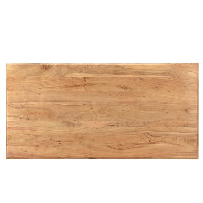 Solid Wood Angled Leg Dining Table - 80 Inch