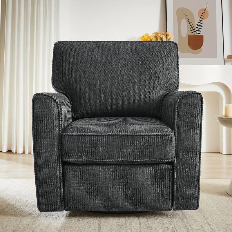360° Swivel Chair Armchair Swivel Sofa Chair with Side Pockets for Living Room, Bedroom, Office and Hotel