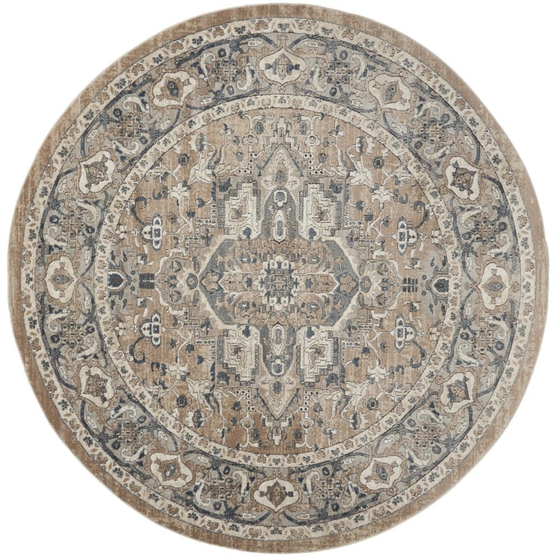 Makoy Power Loomed Distressed Geometric Traditional Area Rug By HomeRoots - 120' X '120' X '0.32