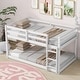 preview thumbnail 13 of 33, Twin over Twin Size Solid Rubber Wooden Loft Bed with Ladder, Platform of Strengthened Slats