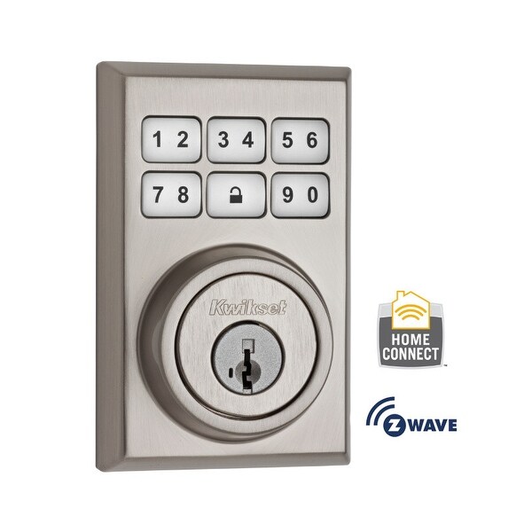 Kwikset 910CNT-ZW SmartCode Contemporary Electronic Deadbolt with Z-Wave Technology