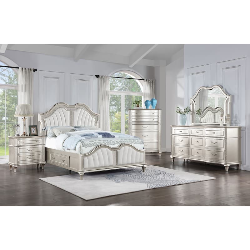 Evangeline Storage Bedroom Set Silver Oak - California King - 5 Piece