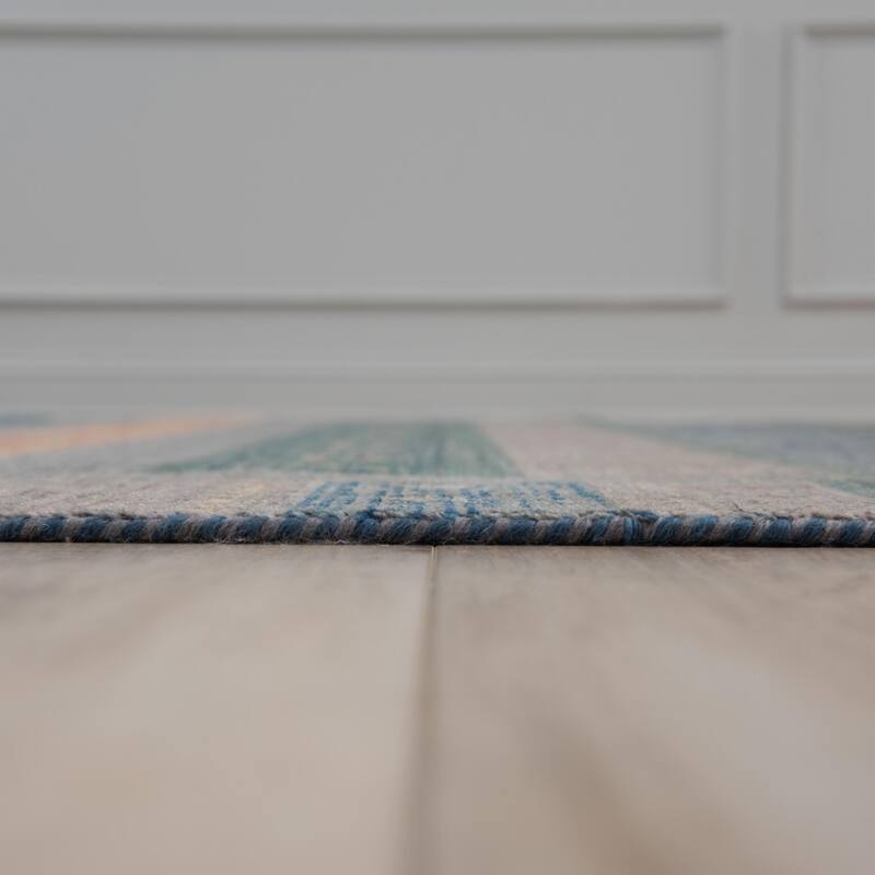 Alora Decor Southwestern Tribal Striped Grey Rug