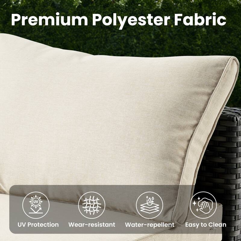 XIZZI 10-Piece Outdoor Furniture Sectional Swivel Chair Set